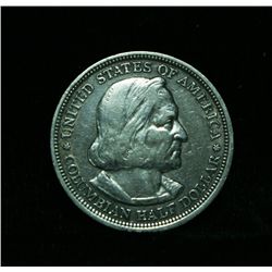 1893 Columbian Exposition Commemorative Half Dollar Grades au50