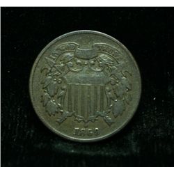 1869 2 Cent Piece Grades xf45