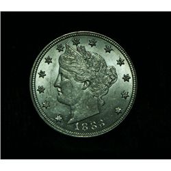 1883 Liberty 'V' Nickel 5c 'No Cents' Variety Grades Select Uncirculated ms64