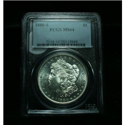 PCGS 1880-s Morgan Dollar Graded Choice Uncirculated ms64  PCGS