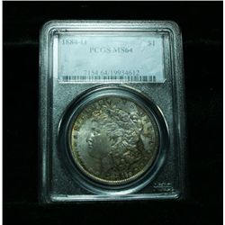 PCGS 1884-o Morgan Dollar Graded Choice Uncirculated ms64  PCGS