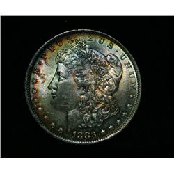 1883-o Colorfully Toned  Morgan Dollar $1 Grades Gem Uncirculated ms65