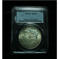 PCGS 1902-o Morgan Dollar Graded Choice Uncirculated ms64  PCGS