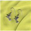Image 1 : Silver Earrings Handcrafted Southwestern Style  3/4" Dangling In Flight Birds Lot of Detail
