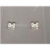 Image 1 : Sweet Sterling Silver Post Earrings   Each earring is an "M" with gorgeous Rhinestones/Crystals