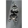 Image 1 : Pewter Cat Pendant Has Moving Body and Tail -Very Cute!    Silver tone--