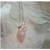 Image 1 : Gorgeous 16"  Necklace with Large Marquis Sparkling Crystal Pendant Silver Chain