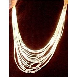 Liquid Silver Necklace  20" of gorgeous Silver Strands  Marked Sterling