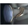 Image 3 : Southwestern Style Silver Bracelet with Large Purple Center Stone