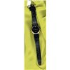 Image 1 : New  Watch       Goldtone with a Geniune Diamond       Black Leather Strap     Quartz