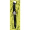 Image 2 : New  Watch       Goldtone with a Geniune Diamond       Black Leather Strap     Quartz