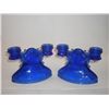 Image 1 : Vintage Antique Candelabra Set  Cobalt Blue