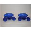 Image 3 : Vintage Antique Candelabra Set  Cobalt Blue