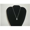 Image 1 : Gorgeous 16"  Necklace with Large Marquis Sparkling Crystal Pendant Silver Chain