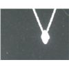 Image 2 : Gorgeous 16"  Necklace with Large Marquis Sparkling Crystal Pendant Silver Chain