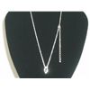 Image 3 : Gorgeous 16"  Necklace with Large Marquis Sparkling Crystal Pendant Silver Chain