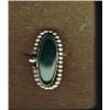 Image 1 : Silver and Jade Southwestern Style Ring Size 4