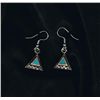 Image 1 : Silver and Turqouise  Southwestern Style Earrings Signed
