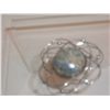 Image 2 : Silver With Blues and Earthtone Round Pendant  2 1/2" Round