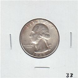 1943 D UNC QUARTER