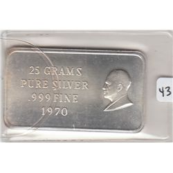 SILVER BAR .999 FINE