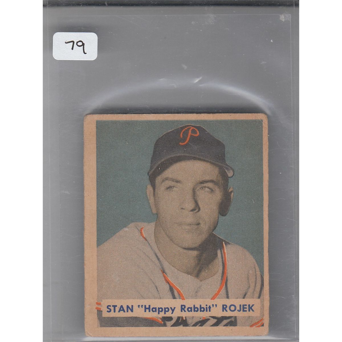 STAN ROJEK 1949 BASEBALL CARD