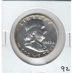 1962 PROOF FRANKLIN HALF