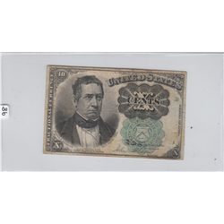 10 CENT FRACTIONAL GREEN SEAL FIFTH ISSUE