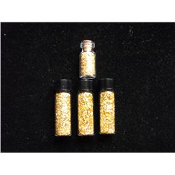 4 VIALS OF GOLD FLAKE