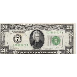 $20 NUMERICAL REDEEMABLE IN GOLD 1928