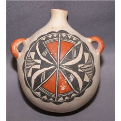 Acoma pottery canteen