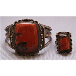 Navajo silver bracelet set
