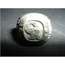 2007 Colorado Rockies League Championship sample ring.  We believe this to be a sample ring made by 