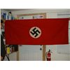 Image 2 : WWII Nazi wall flag- Hackenkreutz Good condition, some water staining on Swastika.