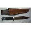 Image 1 : Knife #7: Stainless Brazil-455, Leather Embossed Sheath, Blade in Great Shape!