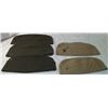Image 1 : 3 Wool WWII & 2 Khaki WWII Army Garrison Covers one with USMC Pin (H. H. Van Meter)