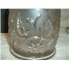 Image 2 : Cut glass pitcher, flower design 13" tall x 4-1/2" dia. @ base