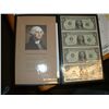 Image 1 : Black Angus Bankers Portfolio 2005 edition of 2003 series. 4 uncut $1.00 bills, Photo and quotes of 
