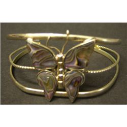 1 Butterfly Alpaca Silver Bracelet .