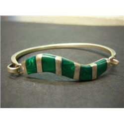 1 .925 Silver and Jade Bracelet 14.2grams .