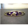 Image 1 : 1 Silver/Amethyst/Mother of Pearl Bracelet, no markings on silver value, marked only with Taxco Mexi