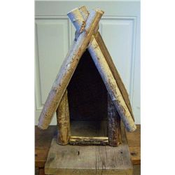 1 Open Front Branch Hand Made Bird House .