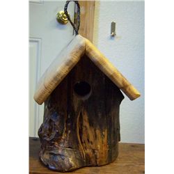 1 Log Burl Hand Made Bird House, Larger Diameter .