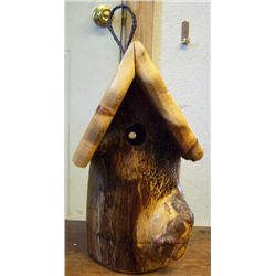 1 Log Burl Hand Made Bird House, Small Diameter .