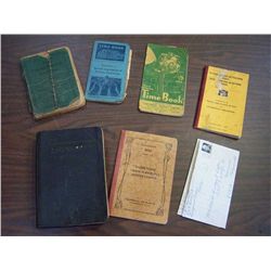 Lot of Rail Road Memorabilia-2 Filled in Time Book 1940 & 1942,The Enginemens Manual 1926 Edition, T