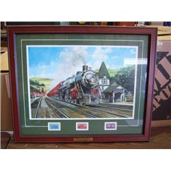 The Alton Limited Railroad Print By Jim Deneen Complimented By 3 Railroad Theme Mint Condition U.S. 