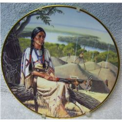 "Minnehaha" plate, Hamilton Collection, #1664D, 81/2" diam., porcelain, 23K gold rim