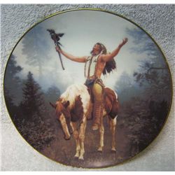 "Deliverance" plate, Hamilton Collection, #3485II, 81/2" diam., porcelain, 23K gold rim, no box