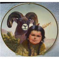 "Noble Companions" plate, Artaffects #3756R, 81/2" diam., porcelain, 23K gold rim