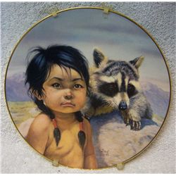 "Dark Eyed Friends" plate, Artaffects #0852I, 81/2" diam., porcelain, 23K gold rim